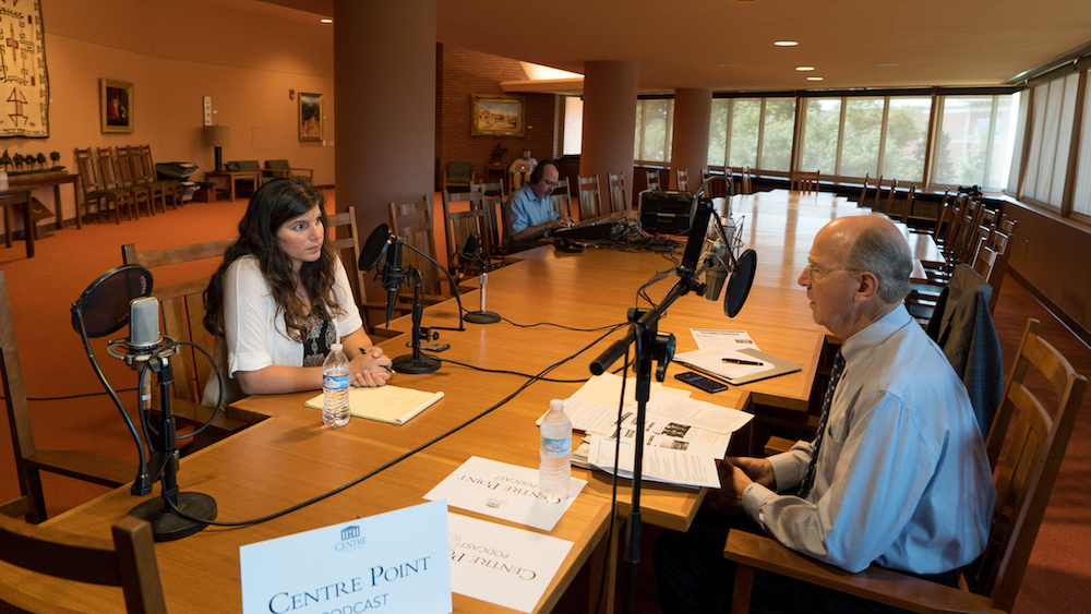 Centerpointe podcast recording at Centre College (2016)